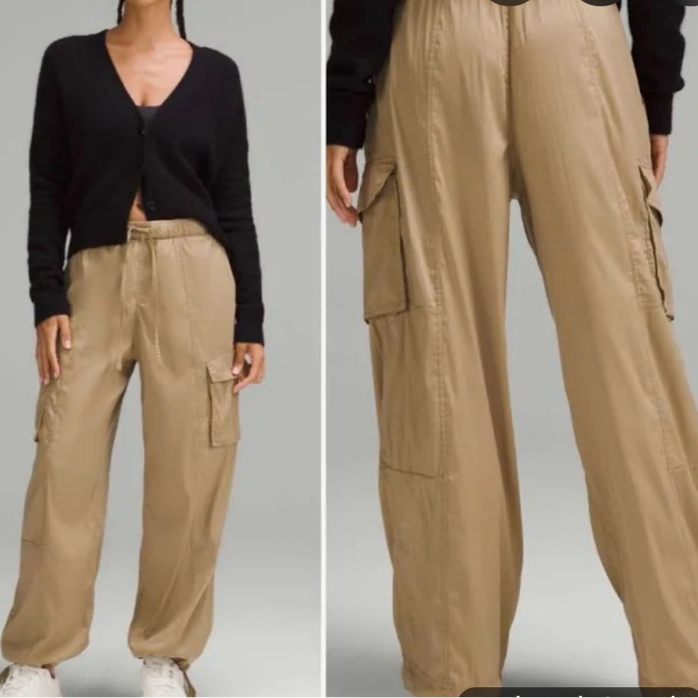 Lululemon Athletica Tan Track Pants Relaxed Fit